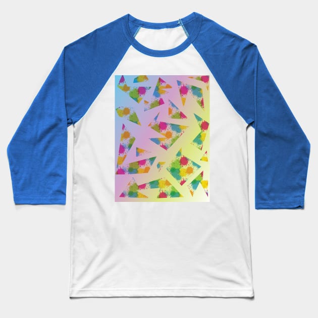 Fun 90's Pattern Baseball T-Shirt by slice_of_pizzo